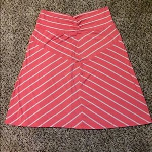 Coral and cream skirt